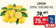 LİMON KG fiyat ve kampanya bilgisi